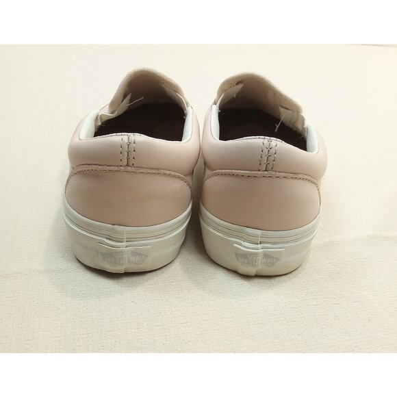 Vans Unisex 6.5/ 8 Classic Leather Slip-On Sneaker Whisper Pink Low Top - Picture 3 of 7
